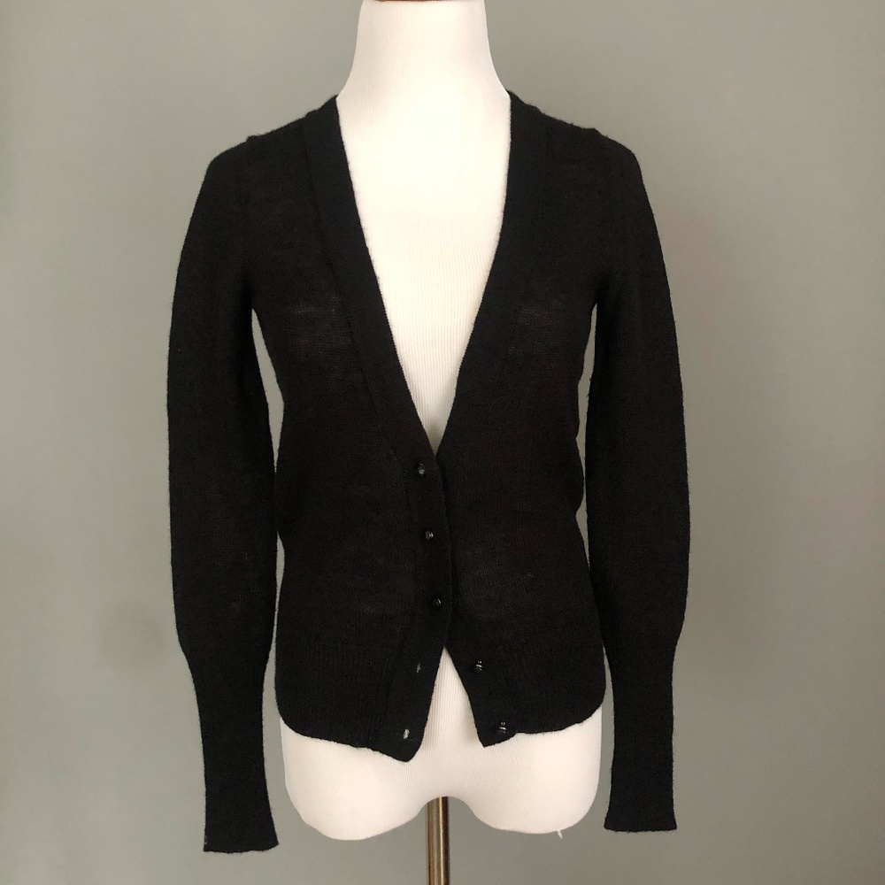 J. Crew black sweater with jewel buttons, size: XS